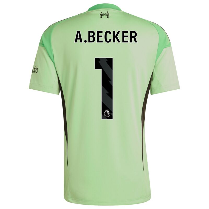 Liverpool adidas Home Goalkeeper Shirt 2025-26 with A.Becker 1 printing
