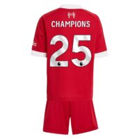 Liverpool adidas Home Minikit 2025-26 with Champions 25 printing