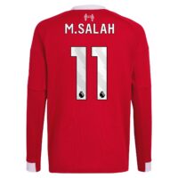Liverpool adidas Home Shirt 2025-26 - Kids - Long sleeve with M.Salah 11 printing