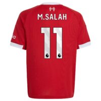 Liverpool adidas Home Shirt 2025-26 - Kids with M.Salah 11 printing