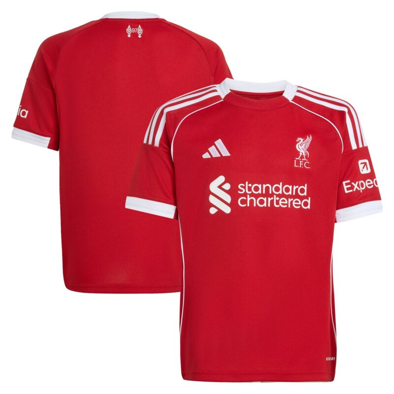 A2B image: liverpool-adidas-home-replica-shirt-2025-26-kids Liverpool adidas Home Replica Shirt 2025-26 - Kids