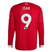 Liverpool adidas Home Shirt 2025-26 - Long sleeve with Isak 9 printing