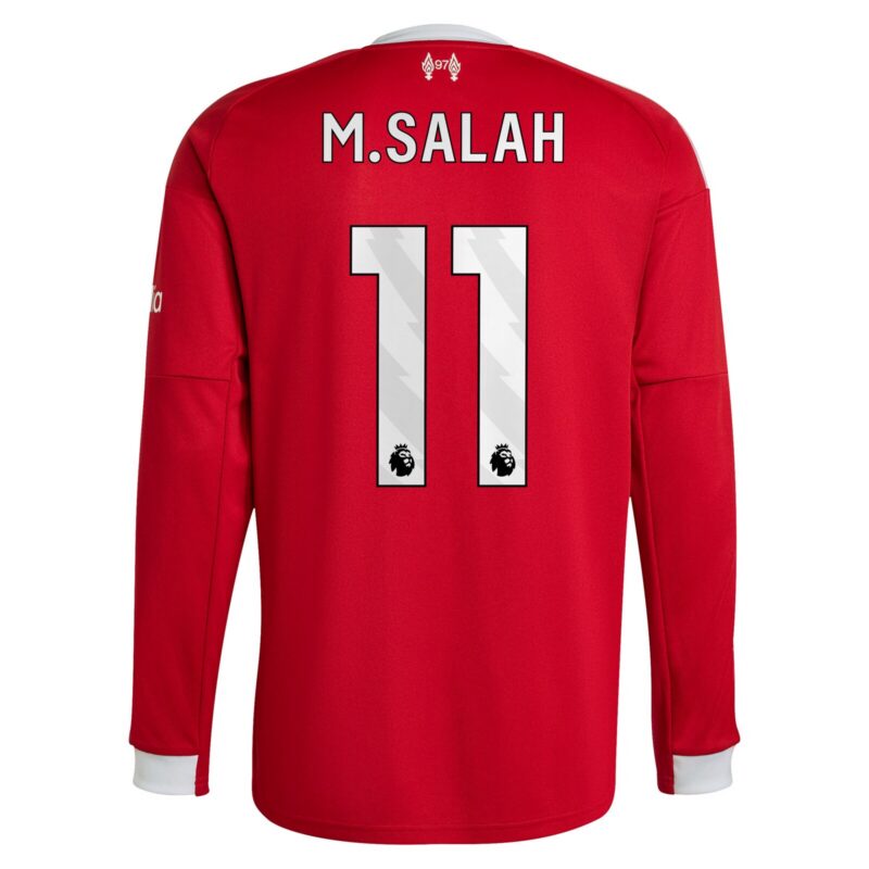 Liverpool adidas Home Shirt 2025-26 - Long sleeve with M.Salah 11 printing