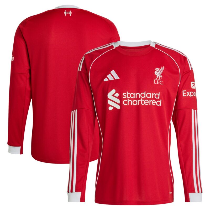 Liverpool adidas Home Replica Shirt 2025-26 - Long Sleeve