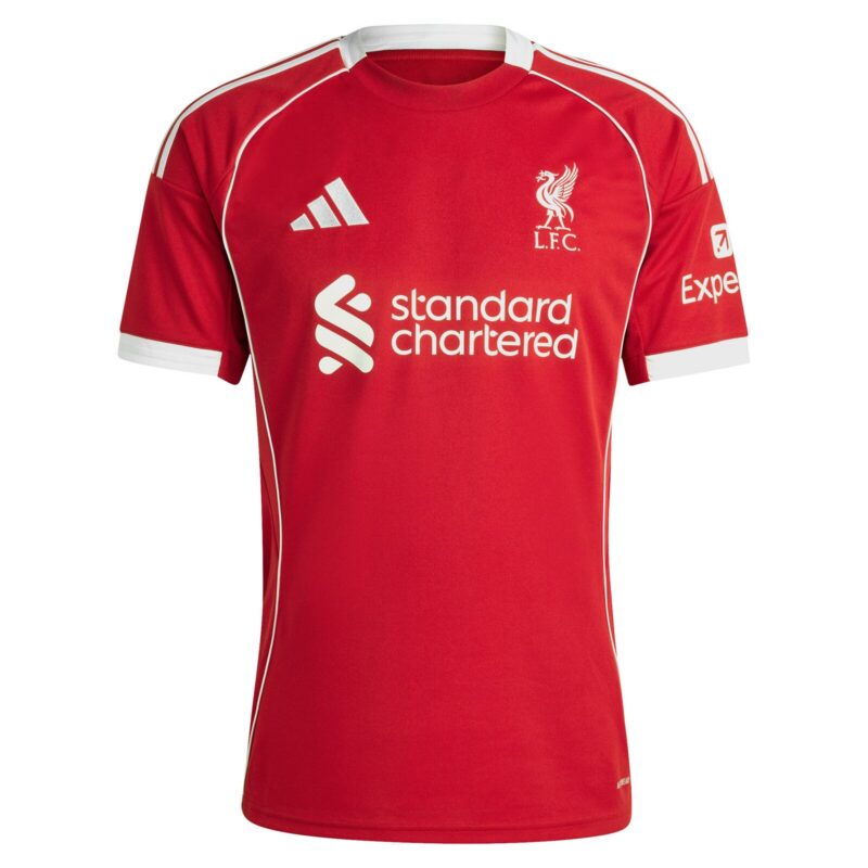 A2B image: liverpool-adidas-home-shirt-2025-26-with-gakpo-18-printing Liverpool adidas Home Shirt 2025-26 with Gakpo 18 printing