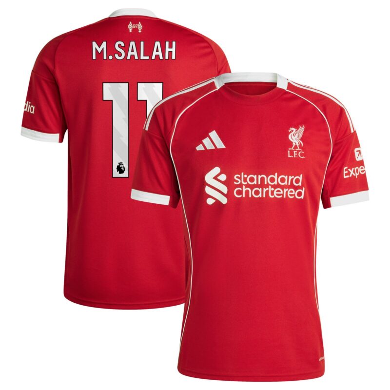A2B image: liverpool-adidas-home-shirt-2025-26-with-m-salah-11-printing Liverpool adidas Home Shirt 2025-26 with M.Salah 11 printing