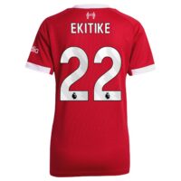 Liverpool adidas Home Shirt 2025-26 - Womens with Ekitike 22 printing