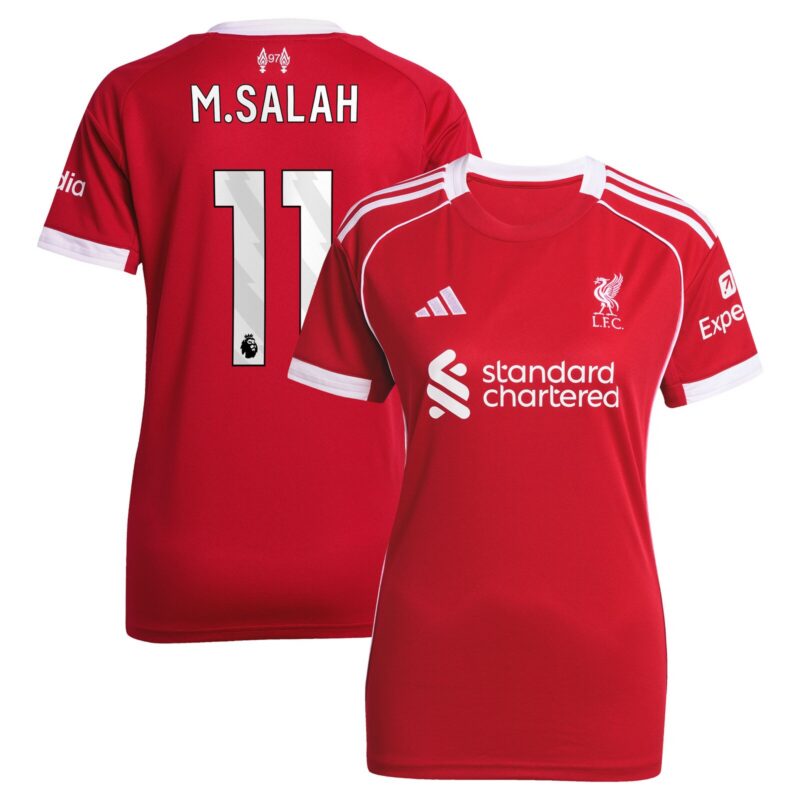Liverpool adidas Home Shirt 2025-26 - Womens with M.Salah 11 printing