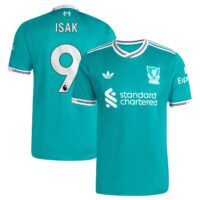 Liverpool adidas Third Authentic Shirt 2025-26 with Isak 9 printing