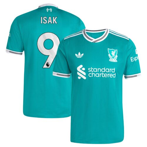 Liverpool adidas Third Authentic Shirt 2025-26 with Isak 9 printing