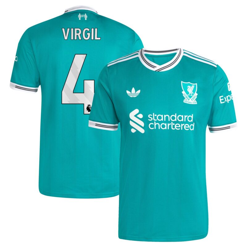 Liverpool adidas Third Authentic Shirt 2025-26 with Virgil 4 printing