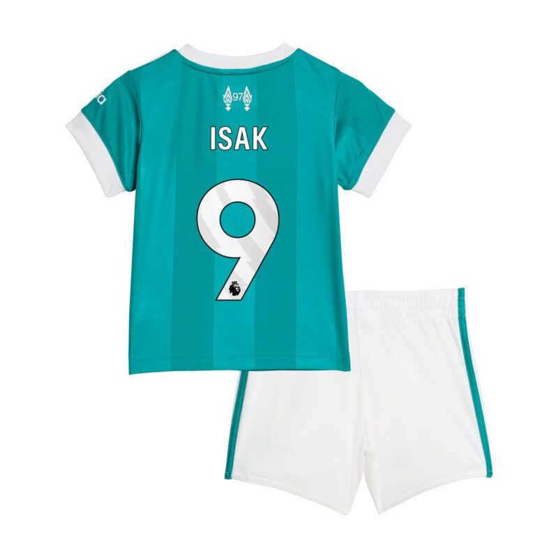 Liverpool adidas Third Babykit 2025-26 with Isak 9 printing