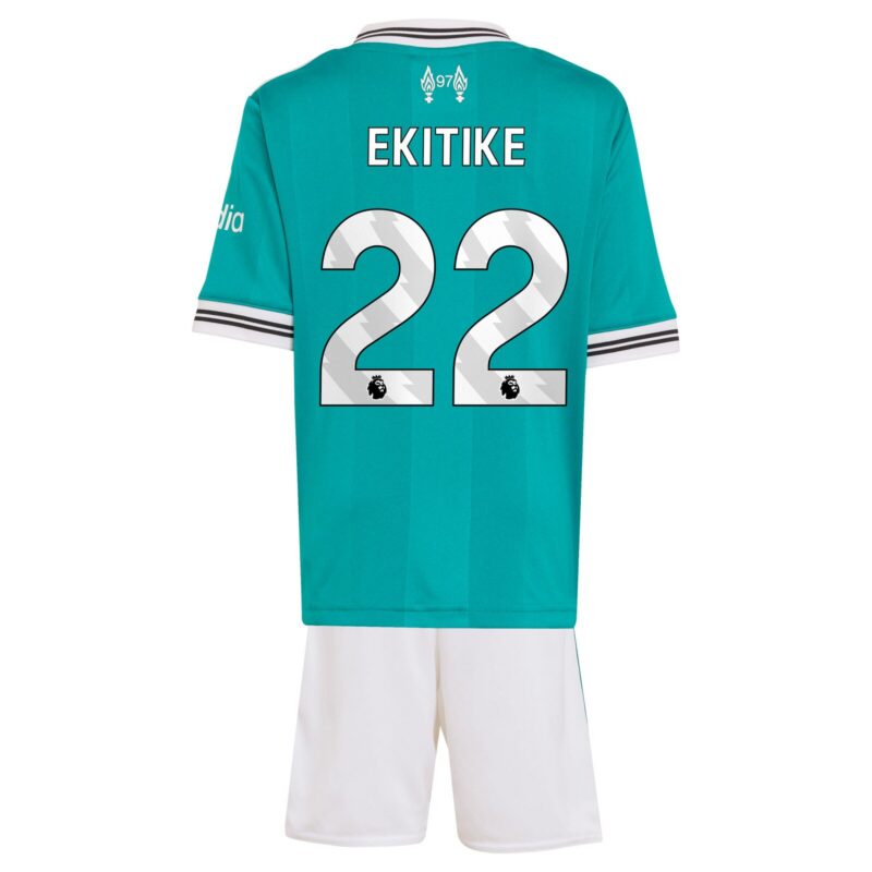 Liverpool adidas Third Minikit 2025-26 with Ekitike 22 printing