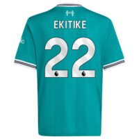 Liverpool adidas Third Shirt 2025-26 - Kids with Ekitike 22 printing