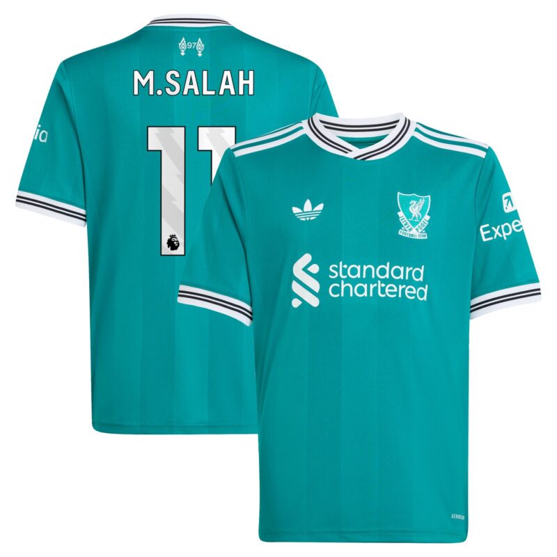 Liverpool adidas Third Shirt 2025-26 - Kids with M.Salah 11 printing