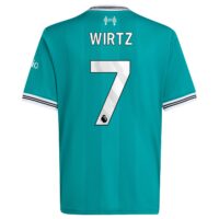 Liverpool adidas Third Shirt 2025-26 - Kids with Wirtz 7 printing