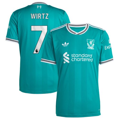 Liverpool adidas Third Shirt 2025-26 with Wirtz 7 printing