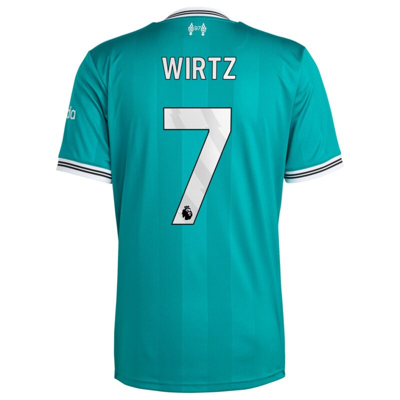 Liverpool adidas Third Shirt 2025-26 with Wirtz 7 printing