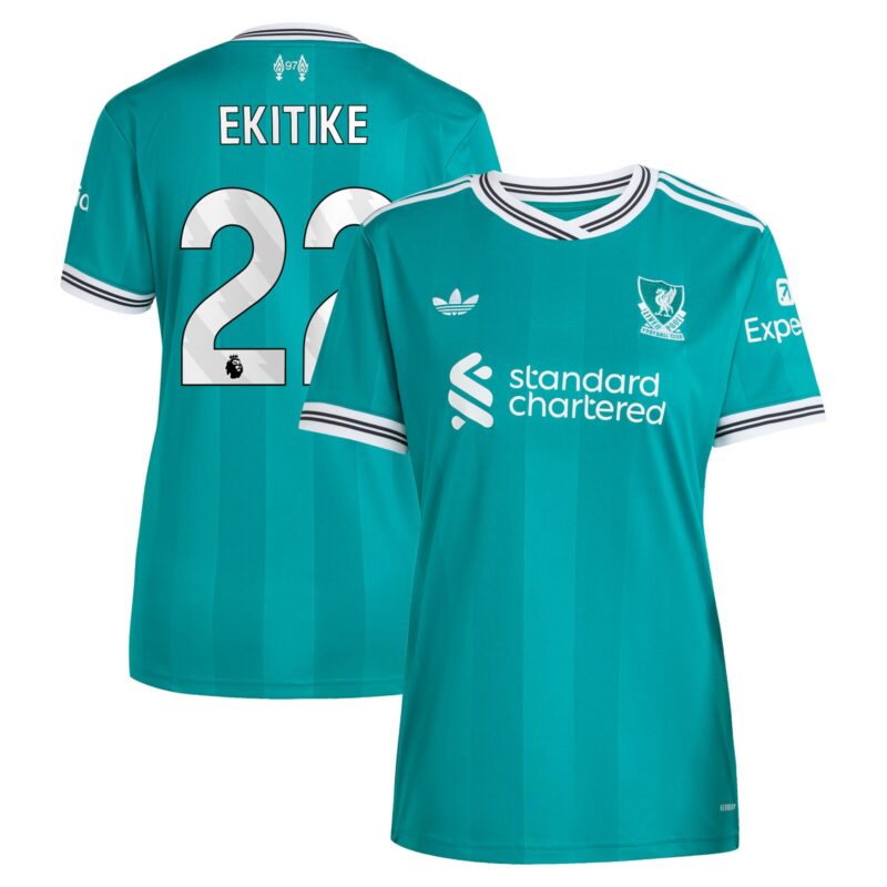 Liverpool adidas Third Shirt 2025-26 - Womens with Ekitike 22 printing
