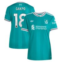 Liverpool adidas Third Shirt 2025-26 - Womens with Gakpo 18 printing