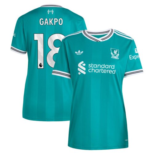 Liverpool adidas Third Shirt 2025-26 - Womens with Gakpo 18 printing