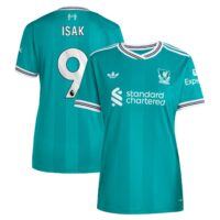 Liverpool adidas Third Shirt 2025-26 - Womens with Isak 9 printing