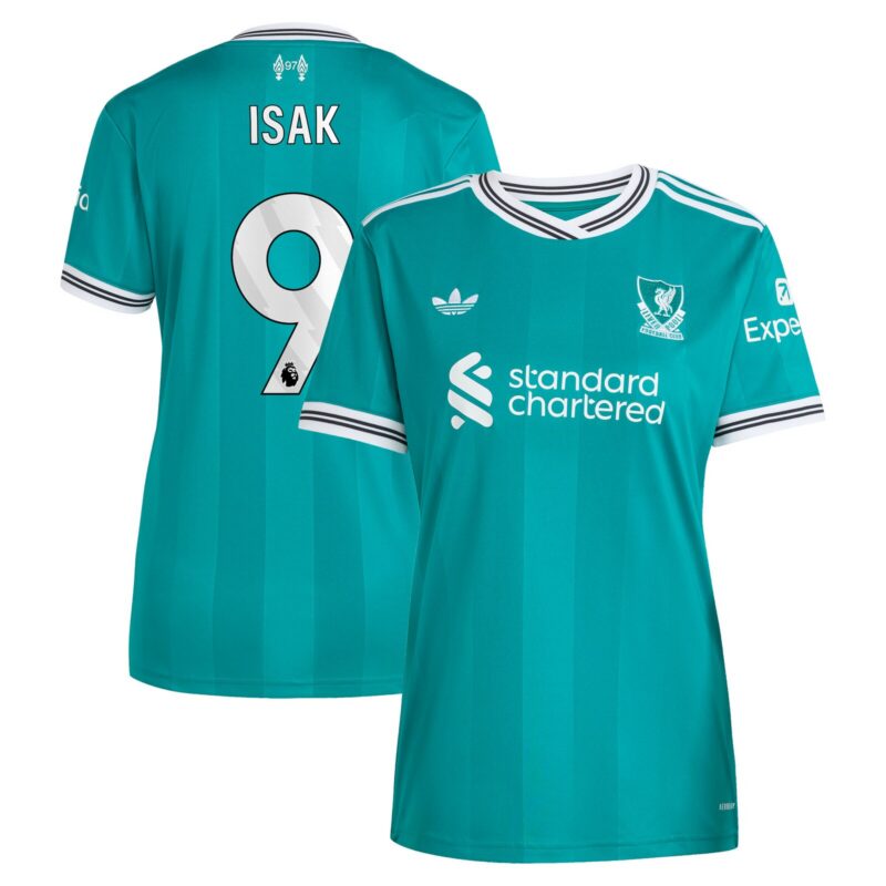 Liverpool adidas Third Shirt 2025-26 - Womens with Isak 9 printing