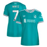 Liverpool adidas Third Shirt 2025-26 - Womens with Wirtz 7 printing