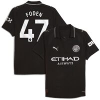 Manchester City PUMA Authentic Away Shirt 2025-26 with Foden 47 printing