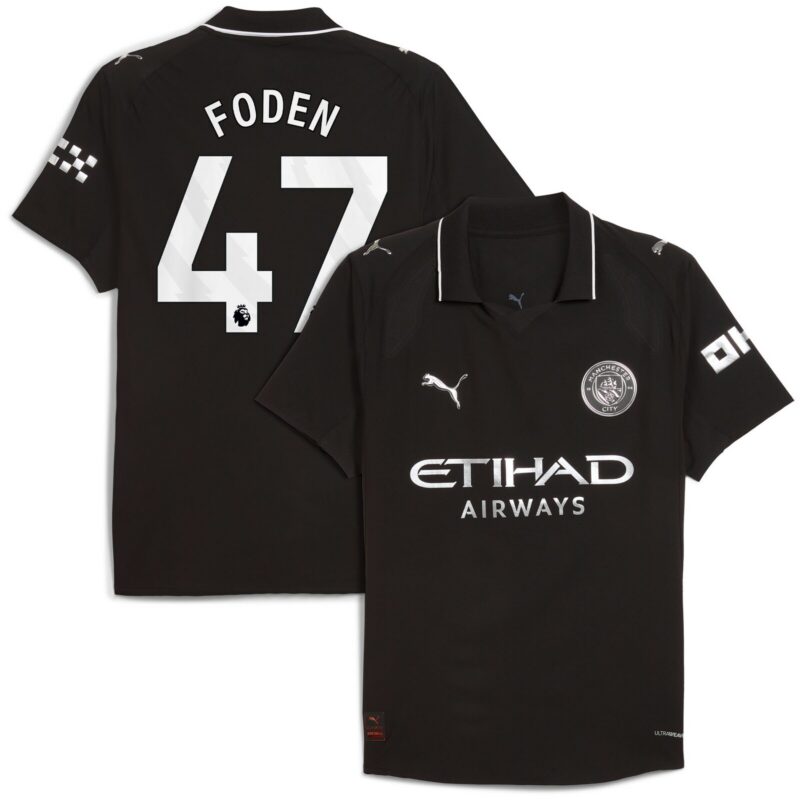 Manchester City PUMA Authentic Away Shirt 2025-26 with Foden 47 printing