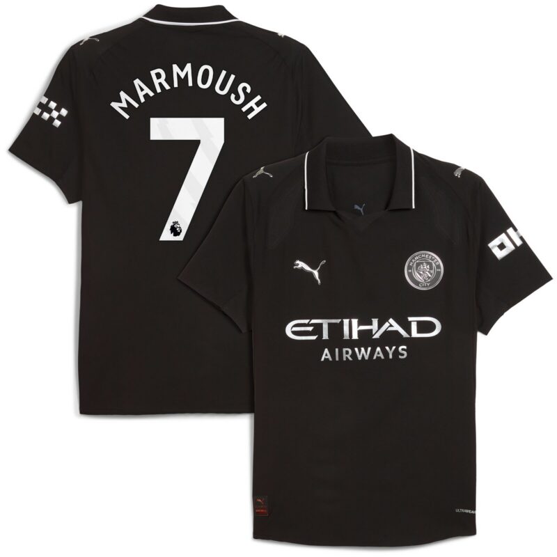 Manchester City PUMA Authentic Away Shirt 2025-26 with Marmoush 7 printing