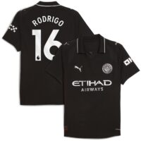 Manchester City PUMA Authentic Away Shirt 2025-26 with Rodrigo 16 printing