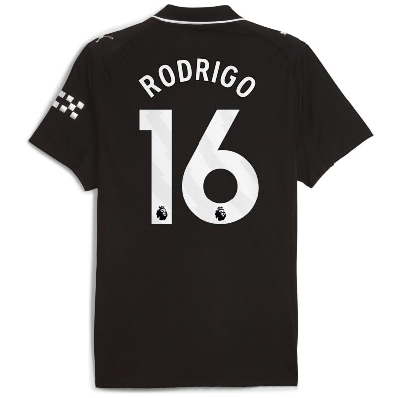 Manchester City PUMA Authentic Away Shirt 2025-26 with Rodrigo 16 printing