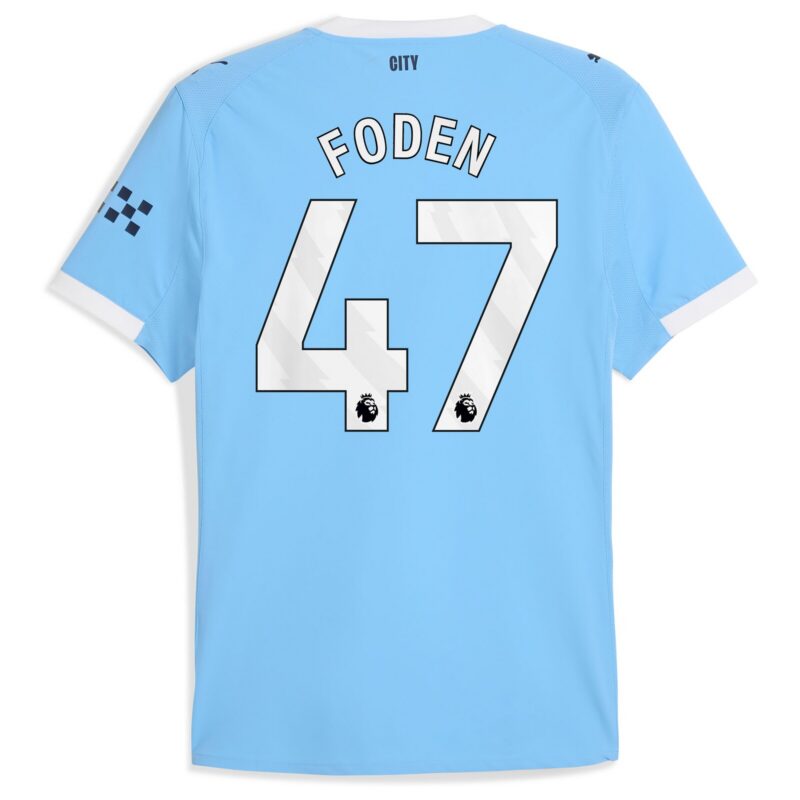 A2B image: manchester-city-puma-authentic-home-shirt-2025-26-with-foden-47-printing Manchester City PUMA Authentic Home Shirt 2025-26 with Foden 47 printing