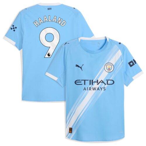A2B image: manchester-city-puma-authentic-home-shirt-2025-26-with-haaland-9-printing Manchester City PUMA Authentic Home Shirt 2025-26 with Haaland 9 printing