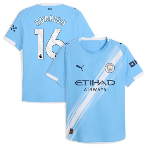 A2B image: manchester-city-puma-authentic-home-shirt-2025-26-with-rodrigo-16-printing Manchester City PUMA Authentic Home Shirt 2025-26 with Rodrigo 16 printing