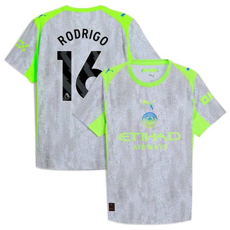 Manchester City PUMA Authentic Third Shirt 2025-26 with Rodrigo 16 printing