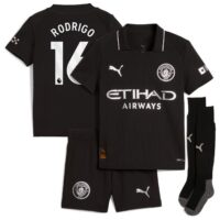 Manchester City PUMA Away Minikit 2025-26 with Rodrigo 16 printing