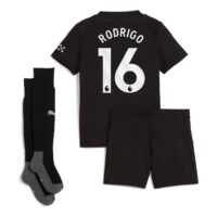 Manchester City PUMA Away Minikit 2025-26 with Rodrigo 16 printing