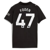 Manchester City PUMA Away Shirt 2025-26 - Kids with Foden 47 printing