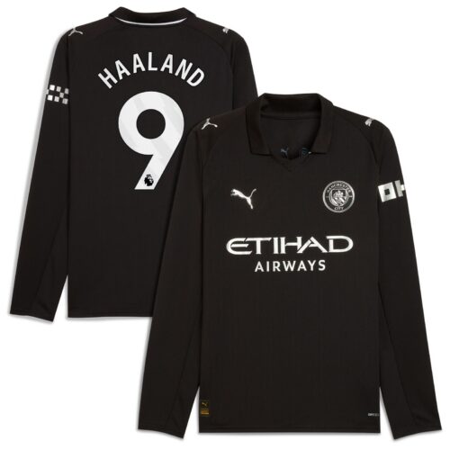 A2B image: manchester-city-puma-away-shirt-2025-26-long-sleeve-with-haaland-9-printing Manchester City PUMA Away Shirt 2025-26 - Long Sleeve with Haaland 9 printing