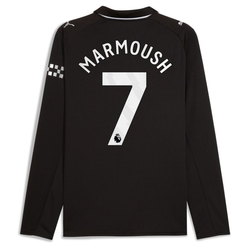 Manchester City PUMA Away Shirt 2025-26 - Long Sleeve with Marmoush 7 printing