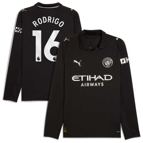 A2B image: manchester-city-puma-away-shirt-2025-26-long-sleeve-with-rodrigo-16-printing Manchester City PUMA Away Shirt 2025-26 - Long Sleeve with Rodrigo 16 printing
