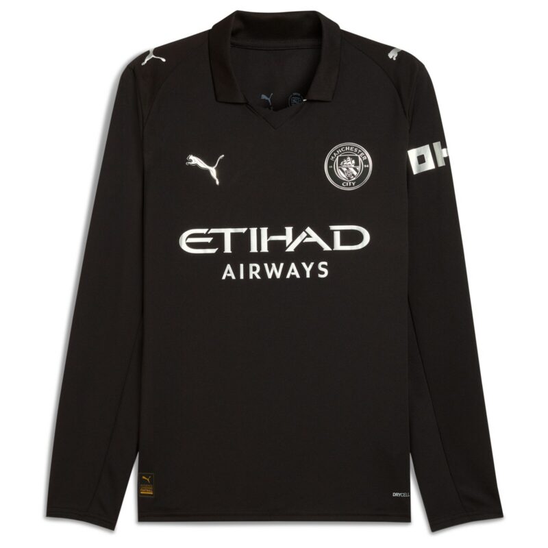 Manchester City PUMA Away Shirt 2025-26 - Long Sleeve with Rodrigo 16 printing