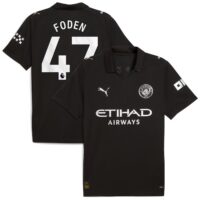 Manchester City PUMA Away Shirt 2025-26 with Foden 47 printing