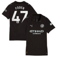 Manchester City PUMA Away Shirt 2025-26 - Womens with Foden 47 printing