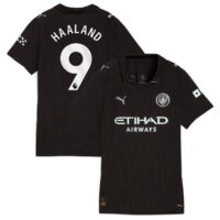 Manchester City PUMA Away Shirt 2025-26 - Womens with Haaland 9 printing