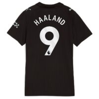 Manchester City PUMA Away Shirt 2025-26 - Womens with Haaland 9 printing