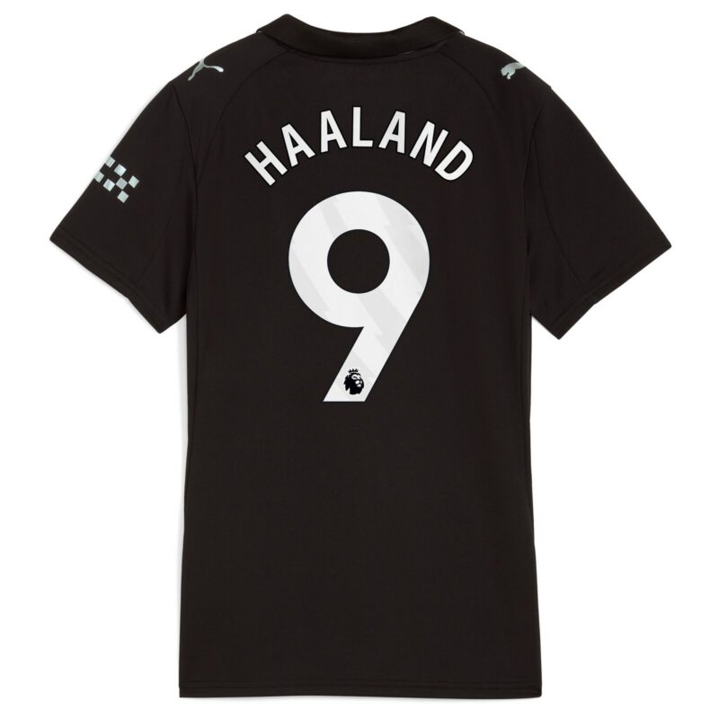 Manchester City PUMA Away Shirt 2025-26 - Womens with Haaland 9 printing