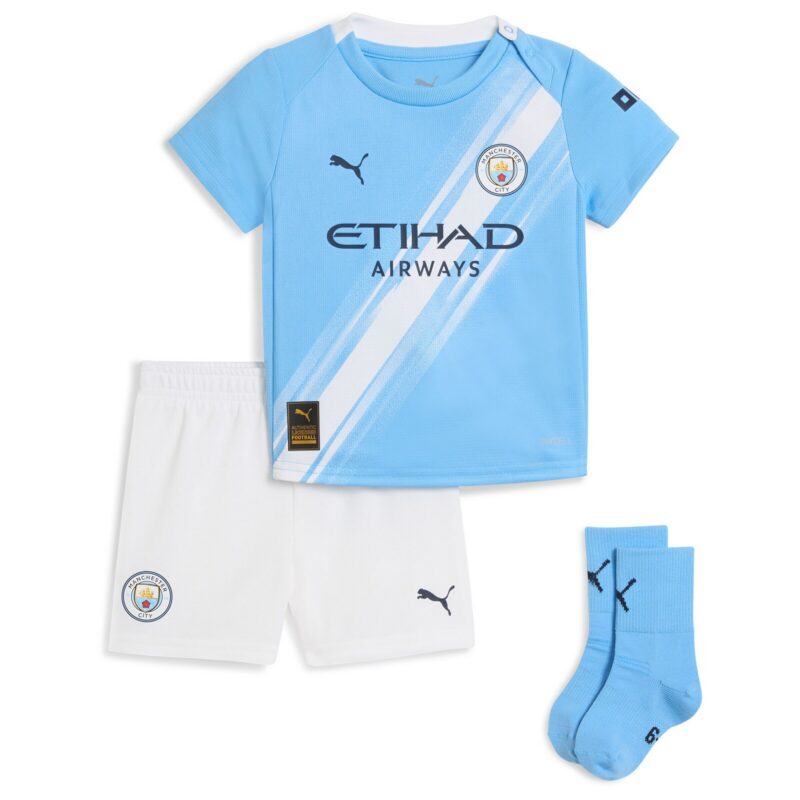 A2B image: manchester-city-puma-home-babykit-2025-26-with-haaland-9-printing Manchester City PUMA Home Babykit 2025-26 with Haaland 9 printing
